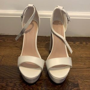 ASOS (Truffle collection) white 4 inch heels